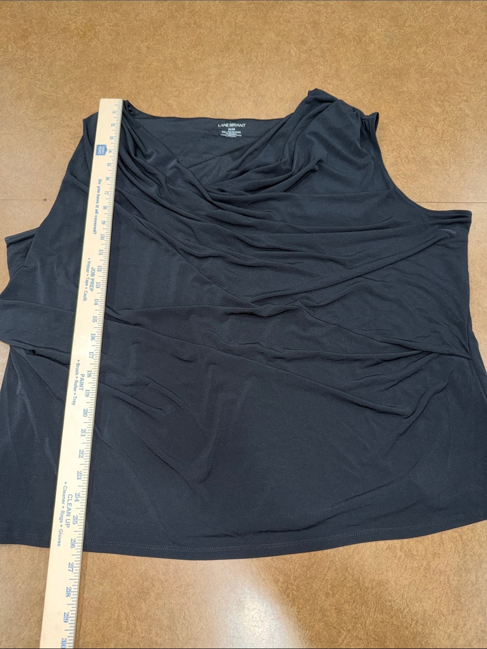 Lane Bryant Black Draped Top w/ Abstract Orange/ Black Skirt Set-See  ALL Photos - Picture 4 of 10